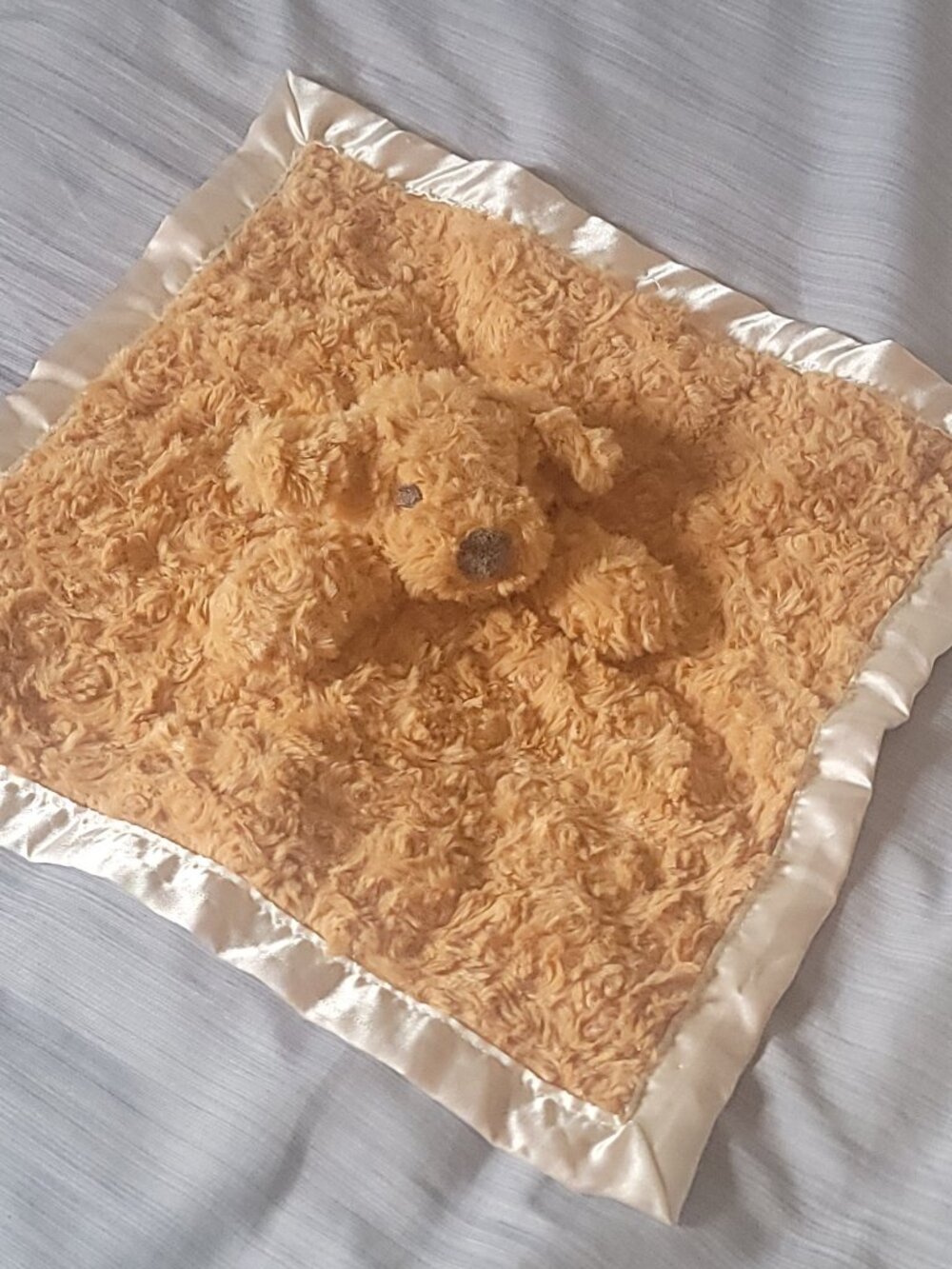Cloud Island Golden Doodle Plush Puppy Dog Lovey Security Blanket Satin Trim 13"